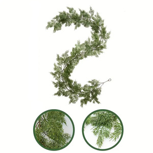 بيع بالجملة محاكاة اصطناعية عيد الميلاد قصب أوراق السرو يشعر لينة إبرة الصنوبر كرمة رأس الباب - Product Image 2