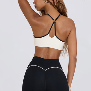 Sujetador deportivo sin costuras a la moda para mujer 2025, sujetadores de <span class=keywords><strong>Yoga</strong></span> ligeros ajustables, Top corto transpirable con acolchado extraíble de talla grande - Product Image 3