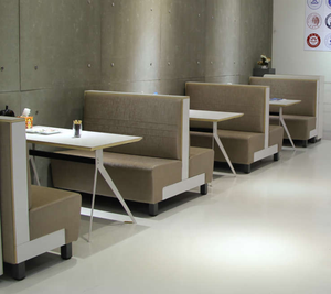 Sofá de Banco Grande para Cafetería o <span class=keywords><strong>Restaurante</strong></span>, con Estructura de Acero Resistente y Ecológica, Estilo Moderno - Product Image 5