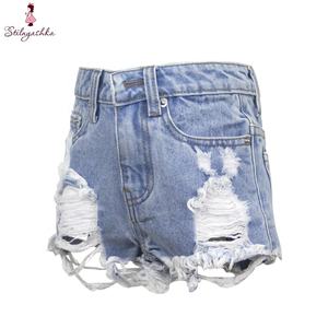 Stilnyashka-pantalones cortos de <span class=keywords><strong>vaquero</strong></span> para niños y niñas, ropa de verano, moda, venta al por mayor, 2006-2 - Product Image 3