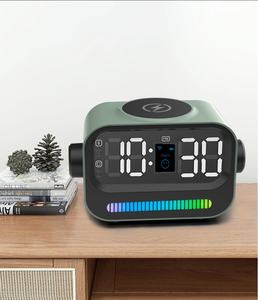 Altavoz Bluetooth inteligente con pantalla de reloj despertador, carga inalámbrica y control de voz, música legal a pedido <span class=keywords><strong>para</strong></span> el hogar/la oficina/la cabecera - Product Image 6