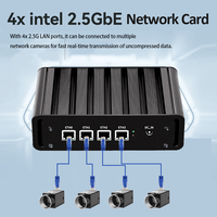 Mini PC sans ventilateur N100 pour entreprise, domicile, pare-feu, serveur réseau, 4 LAN, 2.5G, Intel I225V Ethernet Nic, passerelle Pfsense, routeur