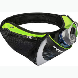 Free Sample Running <b>Belt</b> for Men Women, Expandable Pockets, Adjustable Waist, No Bounce, Black with Black Zipper - Product Image 1