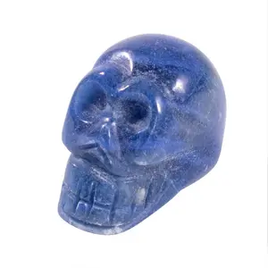 Natural Hand Carved Crystal Skulls Hollow Skulls Gemstone Collection Crafts for Healing Home Office Decor Gifts