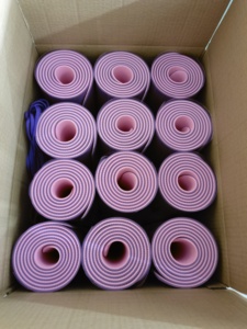 Stampa Logo personalizzata 6mm Fitness equilibrio antiscivolo verde blu rosa giallo <span class=keywords><strong>viola</strong></span> nero grigio TPE <span class=keywords><strong>Yoga</strong></span> stuoie - Product Image 3