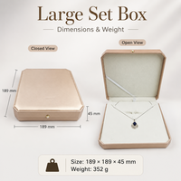 Boîte d'emballage de bijoux en or champagne octogonale, étui en cuir PU avec logo personnalisé pour collection de bijoux haut de gamme