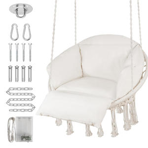 Chaise de salle à manger à siège unique portable durable avec <span class=keywords><strong>coussin</strong></span> Chaise balançoire suspendue d'extérieur au design moderne <span class=keywords><strong>pour</strong></span> les loisirs <span class=keywords><strong>pour</strong></span> la chambre à coucher - Product Image 1