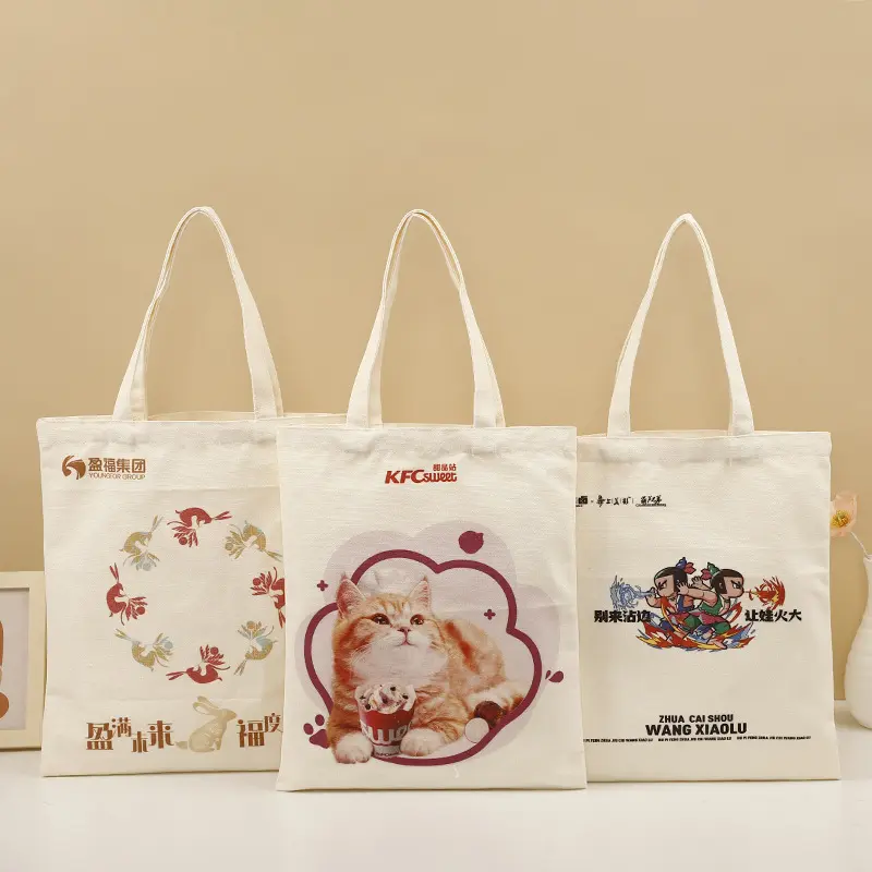 recycled Canvas Tote Handbag Women Big Capacity Handbag Shoulder Bag with Pockets Reusable Grocery Canvas Tote Bags