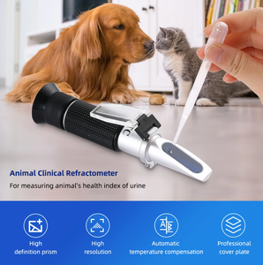 Cats Dogs <strong>Urine</strong> <strong>Refractometer</strong> Professional Pet Protein Hemoglobin Specific Gravity Meter Veterinary Medical Tools <strong>ATC</strong> - Product Image 3