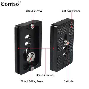 Mâm kẹp nhanh đa năng SORRISO 70mm, giá đỡ máy ảnh DSLR bằng nhôm, phụ kiện chụp ảnh, tương thích với đầu cầu kẹp Arca - Product Image 3