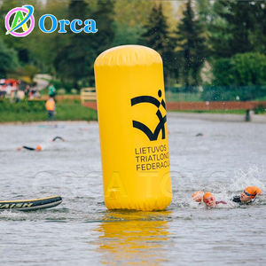<span class=keywords><strong>Bouée</strong></span> de natation gonflable en PVC pour parcs aquatiques et publicité en mer <span class=keywords><strong>Bouée</strong></span> pyramidale tétragonale à cylindre triangulaire Marqueur de course Flotteur - Product Image 2