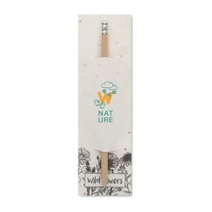 Gomme à effacer écologique promotionnelle avec graines intégrées, logo personnalisé imprimé en sérigraphie, écologique et plantable, noir/bleu - Product Image 5