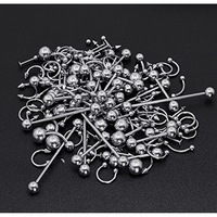 Lot de 120 bijoux de piercing en acier inoxydable pour le nez, les lèvres, les sourcils et le nombril, pour le marché international