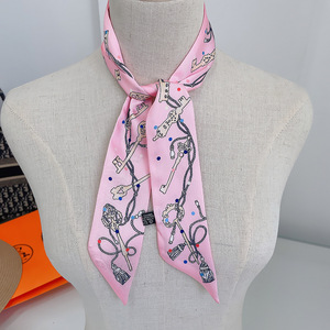 Summer Decoration Will <strong>Silk</strong> Scarf for Women Fashion Horse Print Head Scarf Bag Accessories Ribbon Carriage Printed <strong>Headband</strong> - Product Image 6