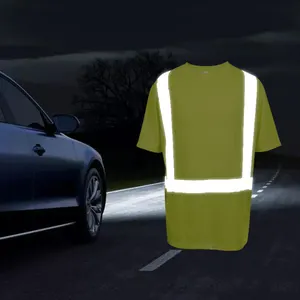 LX Wholesale Reflective Hi Vis Safety Polo Shirt Long Sleeve Men Shirt Industrial Workwear Plus Size Road