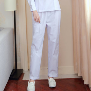 <span class=keywords><strong>Pantalon</strong></span> d'infirmière personnalisable pour <span class=keywords><strong>femme</strong></span> en tissu tricoté polyester/coton <span class=keywords><strong>blanc</strong></span>, tenue de travail pour l'automne et l'hiver - Product Image 4