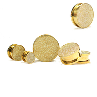 Ensemble de 10 boucles d'oreilles délicates en acier inoxydable, boucles d'oreilles à visser scintillantes et givrées, dilatateurs pour oreilles, dilatateurs pour le corps, piercing pour mariage