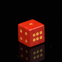 Nouveauté : Dés en cristal naturel de 15 mm gravés au laser avec points dorés, dés en pierres précieuses pour divination, jeux de société et cadeaux