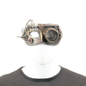 Masque monoculaire mécanique <span class=keywords><strong>steampunk</strong></span> demi-visage pour Halloween, événements <span class=keywords><strong>steampunk</strong></span>, cosplay et fêtes à thème - Product Image 2