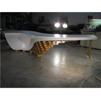 Table de bureau avec comptoir de réception pour 3 personnes, Surface robuste, moderne, livraison gratuite