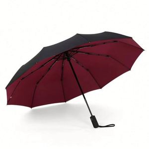 Wholesale High Quality 3 <b>Fold</b> Custom Printed Golf Promotional Umbrella Silk <b>Screen</b> Printing 190T Nylon Fabric for Outdoor Use - Product Image 3