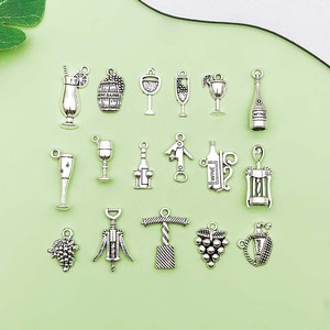 Pendentifs en alliage d'argent antique, série verres à vin, formes variées pour la fabrication de bracelets, accessoires de bijoux DIY - Product Image 4