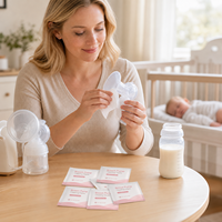 Lingettes nettoyantes pour tire-lait sans alcool, emballées individuellement, format voyage, pour nettoyer les sucettes