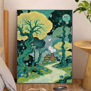 Kits de <span class=keywords><strong>peinture</strong></span> par numéros personnalisés SONGWOO : Toile d'art encadrée, décorations murales, animaux de la forêt impressionnistes, pinceaux de <span class=keywords><strong>peinture</strong></span>, <span class=keywords><strong>photo</strong></span> sur mesure - Product Image 3