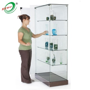 Keyway nhà máy nóng bán đồ chơi bộ sưu tập cửa hàng hiển thị trường hợp tầm nhìn đầy đủ kính không khung Showcase hiển thị rượu Tủ rượu - Product Image 3