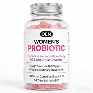 Gomitas de Probióticos para Mujeres Adultas, Marca Propia/OEM, 50 Mil Millones de UFC, 10 Cepas, Veganas, Prebióticas, con Arándano para el Equilibrio del pH Intestinal - Product Image 1