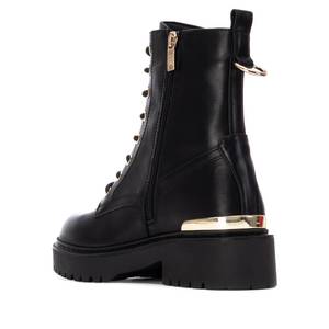 Xti Combat <b>Boots</b> Black Leather Lace Up Chunky Sole Women's Ankle <b>Boots</b> - Product Image 3
