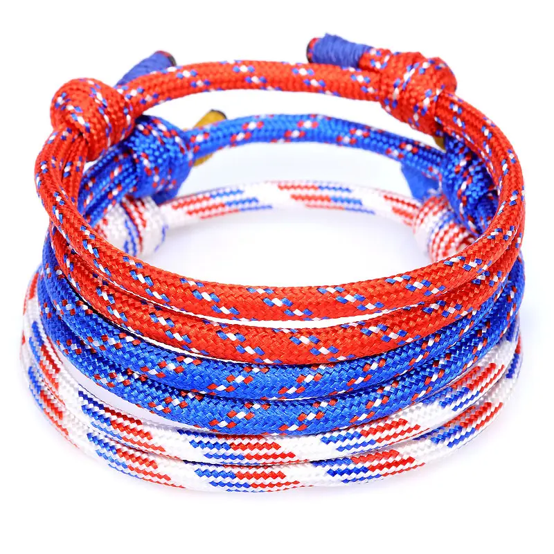 South Korean famous star woven string with personality simple adjustable 550 parachute bracelet men's woven bracelet homme