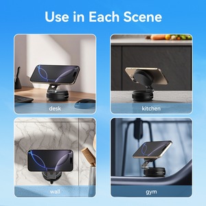 ที่ยึดโทรศัพท์แบบแม่เหล็กสุญญากาศพร้อมฐานดูดติดกระจก หมุนได้ 360 องศา °   ที่วางโทรศัพท์ในรถยนต์แบบปรับได้ ใช้งานได้หลากหลาย พร้อมฟังก์ชั่นปลดล็อครถ - Product Image 4