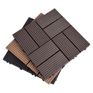 <span class=keywords><strong>Prix</strong></span> de gros 300x300mm Carré Écologique Étanche Bricolage Double Verrouillage Emboîtable Antidérapant Terrasse en Composite WPC Européen - Product Image 2