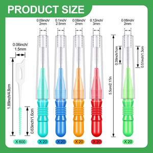 Brosses interdentaires en plastique directes d'usine, plusieurs couleurs, commandes individuelles en vrac uniquement, exclusivité transfrontalière - Product Image 6