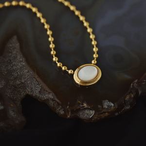 Collares de Plata y Oro PVD Antideslustre de Moda, Joyería Fina de Acero Inoxidable 316L, Collar de Concha Natural para Mujer - Product Image 5