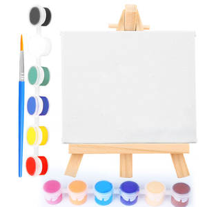 Ensemble de cadre de peinture en toile de 25 cm * 20 cm avec emballage sous vide indépendant, ensemble de pinceaux de peinture en gros, mini cadre de bricolage, petit ensemble de cadre - Product Image 2