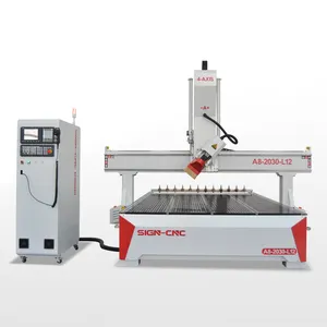 SIGN CNC 4 axis woodworking cnc machine A8-2030-L12 ATC Wood Router with ATC 9kw air cooling spindle