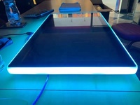 Pas cher led lumière 23.8 24 pouces écran tactile capacitif LCD LED moniteur néons sur le bord