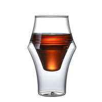 Nouvel ensemble de tasses à café et de pot de partage à motif glacier, à simple paroi et à bec unique, en verre borosilicate haute résistance à la chaleur, grande capacité