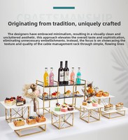 Présentoir de buffet en métal pour desserts, plateau de service froid pour gâteaux et pâtisseries, centre de table pour buffet, présentoir alimentaire, support de service pour pause thé