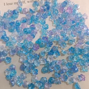 Accessoires d'épingle à cheveux antiques bricolage Mini petites boucles d'oreilles Lily Valley 8mm bicolore dégradé paillettes or nacré pointu Design - Product Image 4