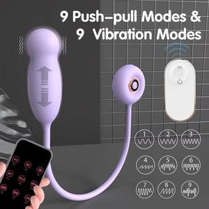 Vibratore per Donne con Funzione di Spinta e Riscaldamento, Pallina dell'Amore con Telecomando, Potente Vibratore da Superficie con Giocattoli Sessuali - Product Image 1