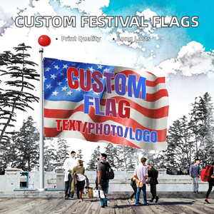 Drapeaux pliables personnalisés promotionnels double face 3x5 pieds 100% polyester avec impression numérique pour événements et <span class=keywords><strong>festivals</strong></span> - Product Image 2