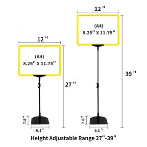 Soporte de señal de cartel ajustable de 8,5x11 pulgadas - Product Image 2