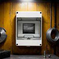 Boîtier de distribution MCB étanche IP66 pour intérieur, 30A, 24 prises, 400V, avec rail DIN, en plastique ABS