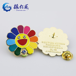 Oferta Especial: Broche Personalizado de Metal con Logotipo de Club León, Diseño Girasol, Bañado en Oro, Esmalte Duro 3D para Insignia - Product Image 2