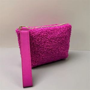 Bolsas <span class=keywords><strong>de</strong></span> cosméticos <span class=keywords><strong>de</strong></span> felpa <span class=keywords><strong>de</strong></span> terciopelo rosa <span class=keywords><strong>para</strong></span> mujer con asa <span class=keywords><strong>de</strong></span> cordón <span class=keywords><strong>de</strong></span> PU Solución <span class=keywords><strong>de</strong></span> almacenamiento elegante y práctica - Product Image 2