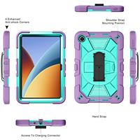 Housse de protection antichoc pour tablette Redmi Pad 2 9,7 pouces avec sangle de maintien rotative, béquille et bandoulière