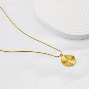 Ross-border ins-cadena colgante de acero inoxidable, collar de serpiente redondo chapado en oro real al vacío, se puede fijar Y22 22 - Product Image 2